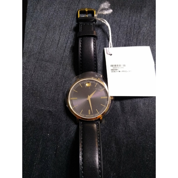 Authentic Movado Ultra-Slim Black Dial Ladies Watch - Picture 3 of 8